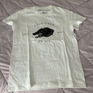 Live Free Or Die White Graphic Tee